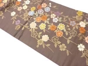 枝垂れ桜模様織出し名古屋帯